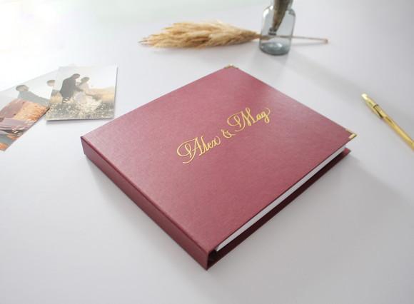 Álbum Guestbook Quadrado Casamento Livro De Mensagens Fotos