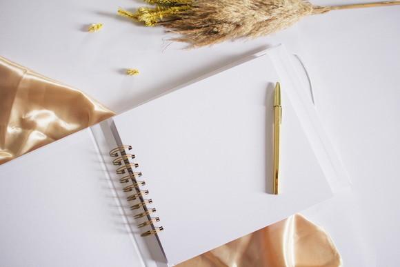 Livro de Assinaturas Casamento Branco e Dourado