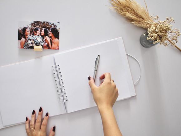 Guestbook Quadrado Personalizado Para Casamento Álbum De Memóri