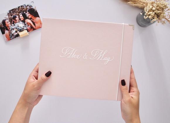 Guestbook Quadrado Personalizado Para Casamento Álbum De Memóri