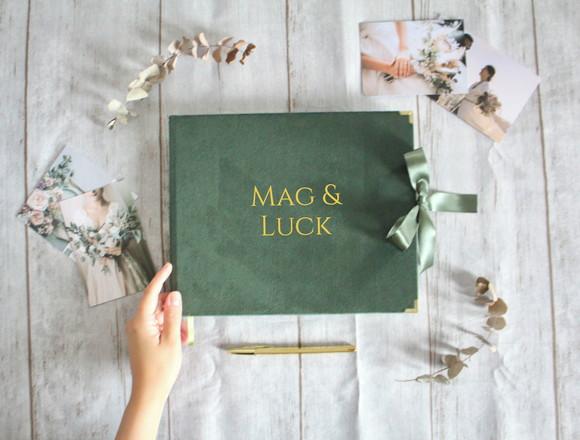Guestbook Veludo Casamento Livro De Assinaturas Personalizado