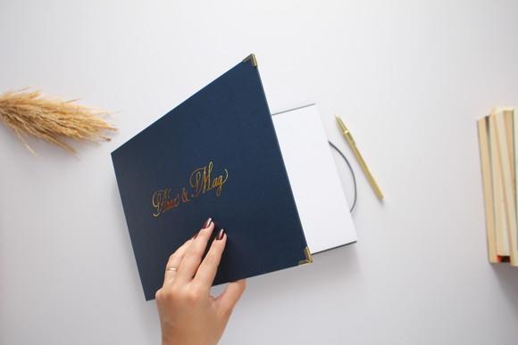 Guestbook Casamento Álbum Quadrado Livro De Recados e Assinatura
