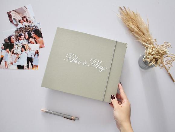Guestbook Quadrado Personalizado Para Casamento Álbum De Memóri