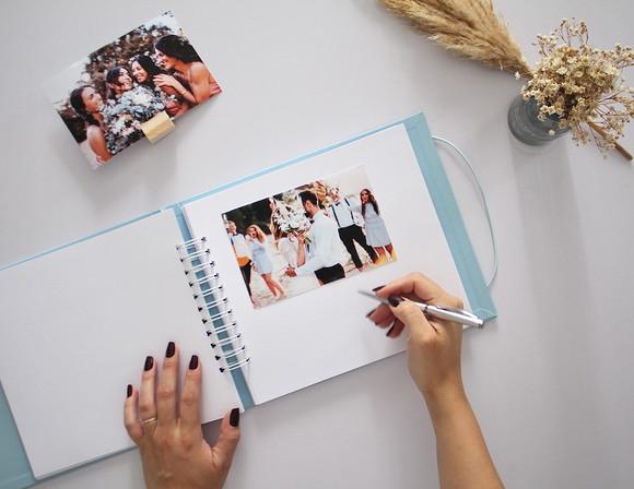 Álbum Guestbook Quadrado Casamento Livro De Mensagens Foto