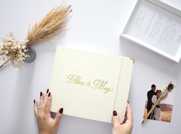 Guestbook Quadrado Personalizado Para Casamento Álbum De Memóri