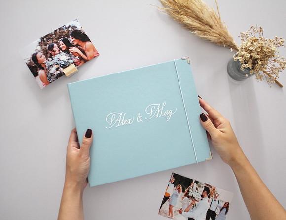 Álbum Guestbook Quadrado Casamento Livro De Mensagens Foto