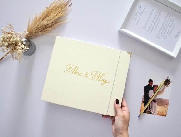 Guestbook Quadrado Personalizado Para Casamento Álbum De Memóri