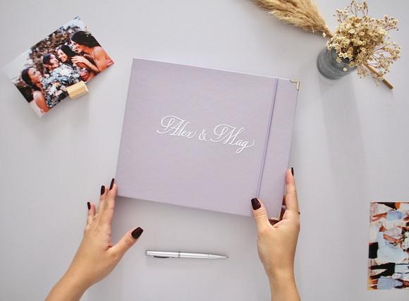 Livro de Mensagem Casamento Lilás