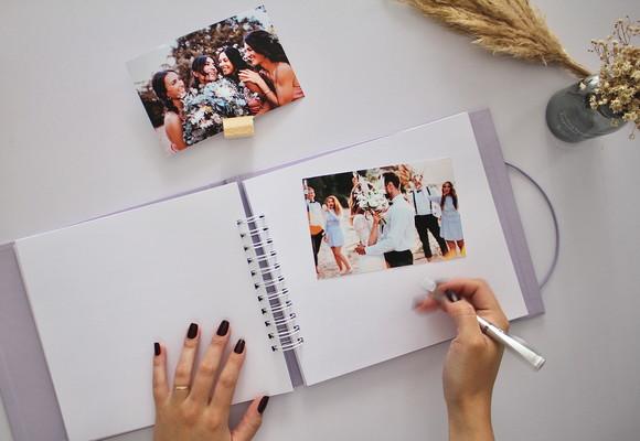 Livro de Mensagem Casamento Lilás