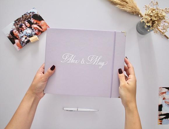 Livro de Mensagem Casamento Lilás