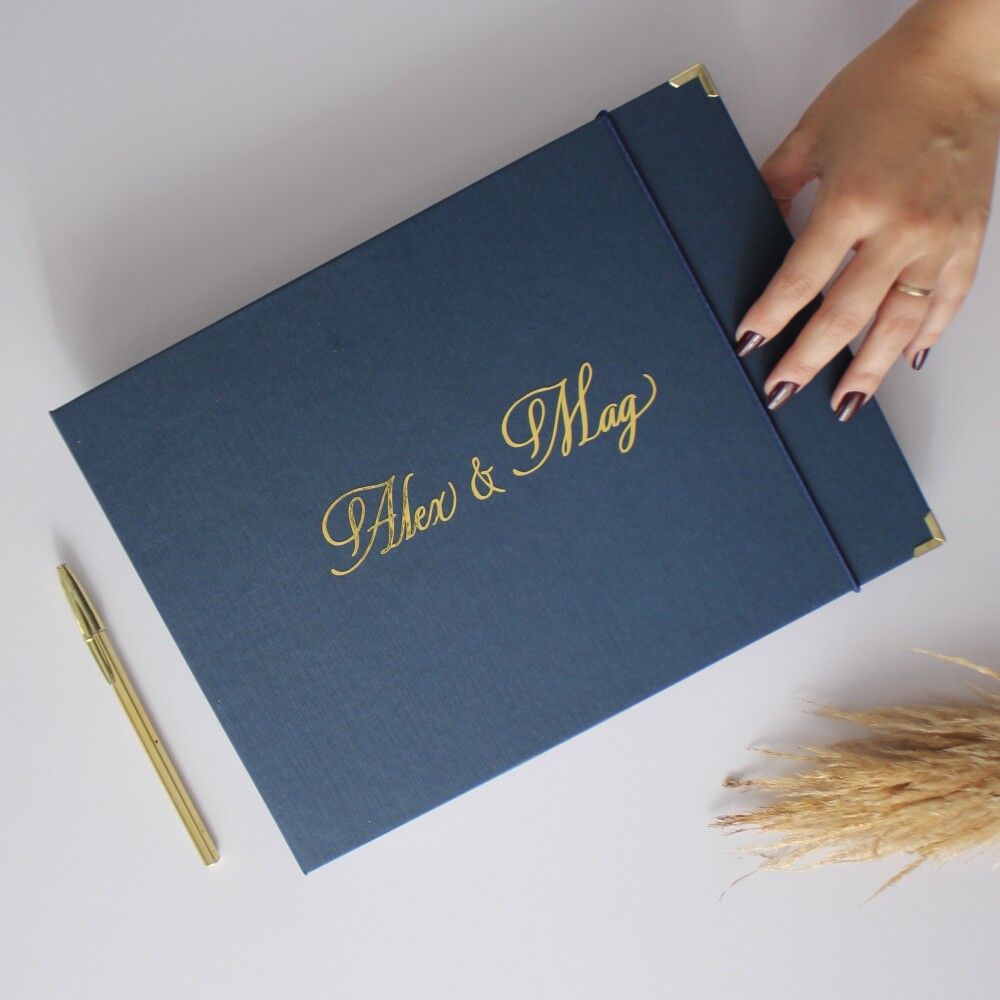 Guestbook Casamento Álbum Quadrado Livro De Recados e Assinatura