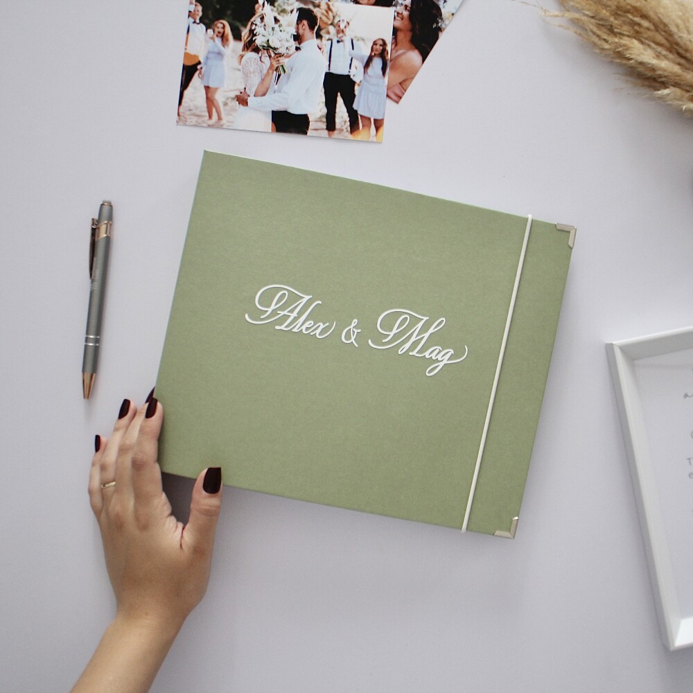 Livro de Assinaturas Casamento Verde Pistache