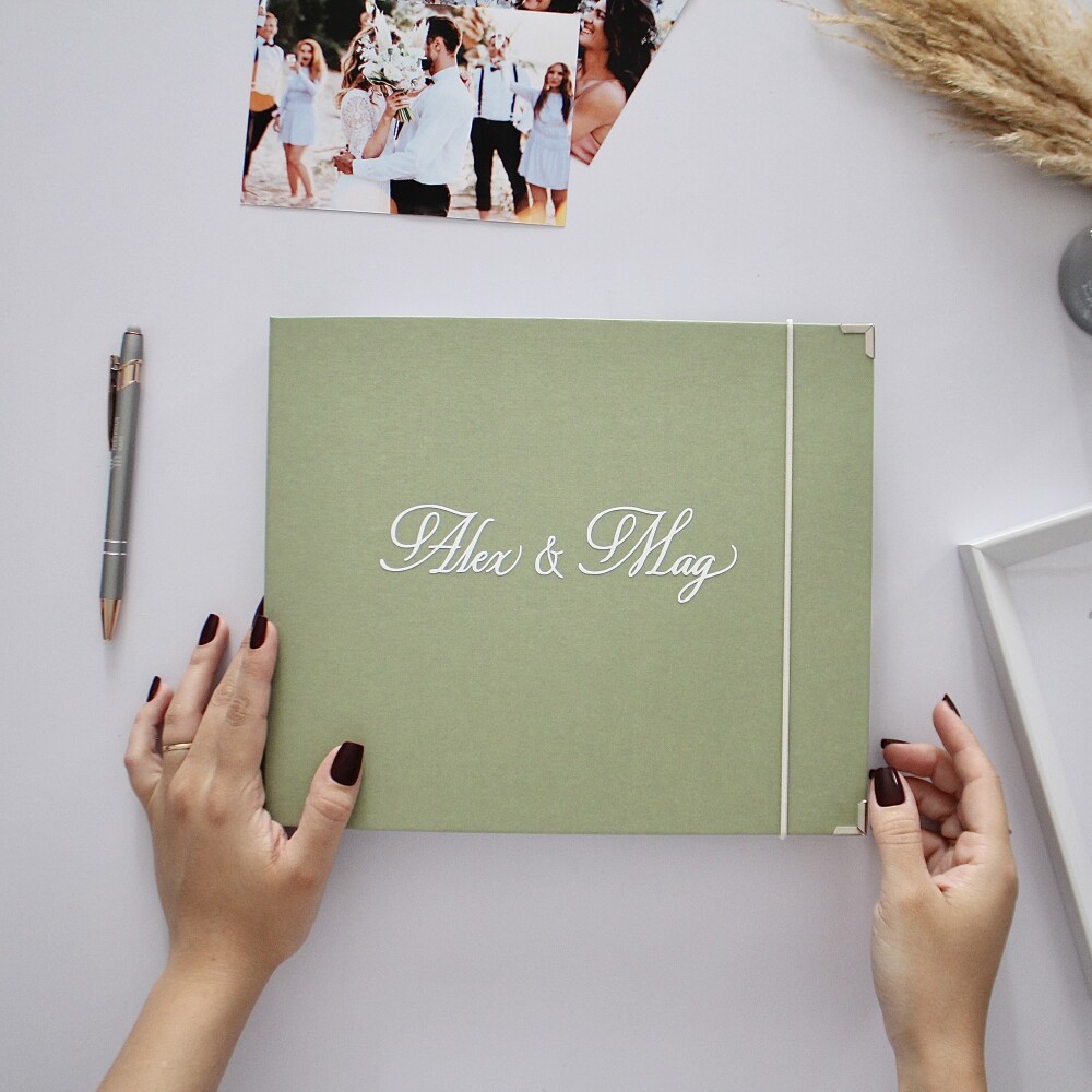 Livro de Assinaturas Casamento Verde Pistache