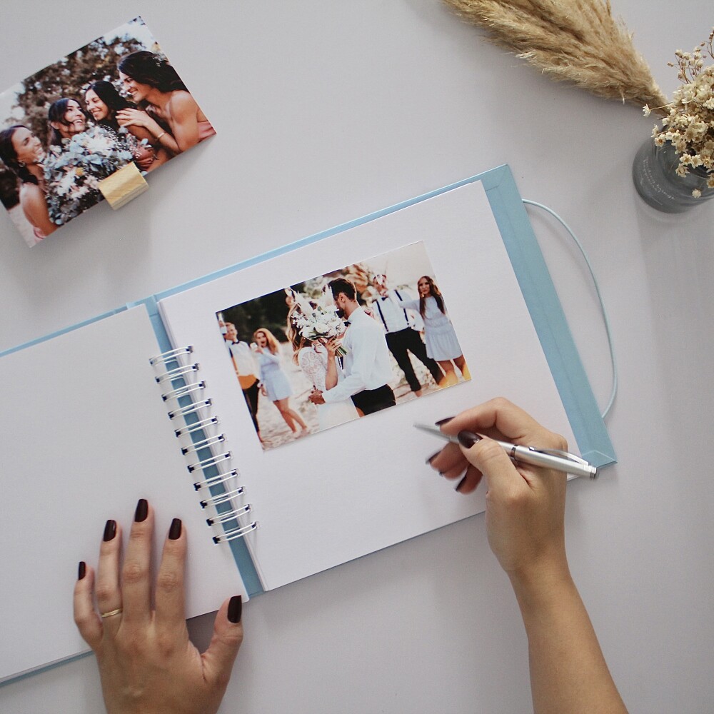 Álbum Guestbook Quadrado Casamento Livro De Mensagens Foto
