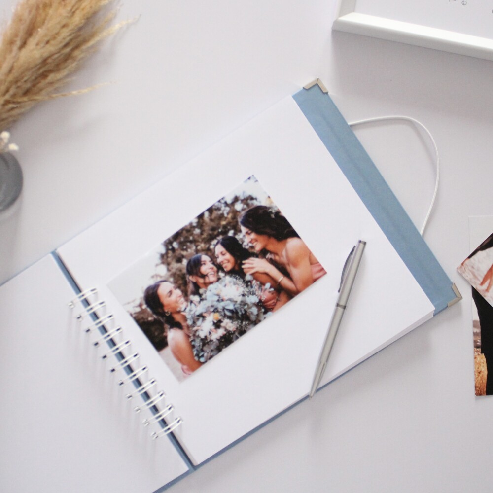 Livro de Assinaturas Casamento Azul Ardósia