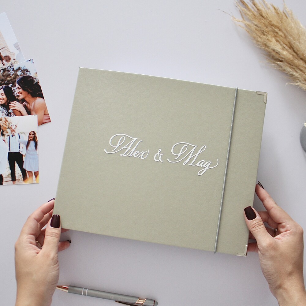 Guestbook Quadrado Personalizado Para Casamento Álbum De Memóri