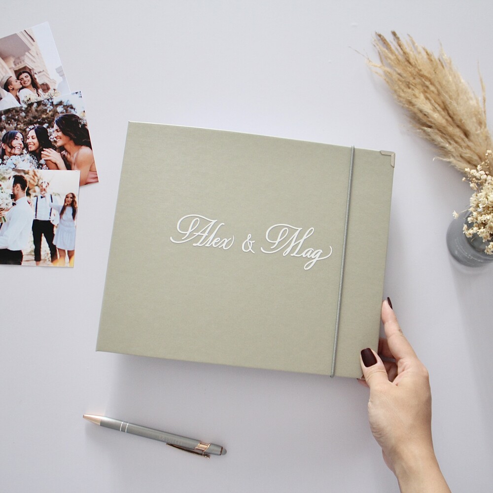Guestbook Quadrado Personalizado Para Casamento Álbum De Memóri