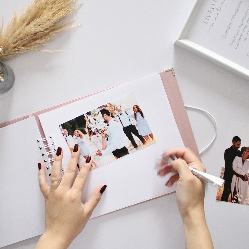 Guestbook Casamento Quadrado Livro De Assinaturas Álbum Polaroid