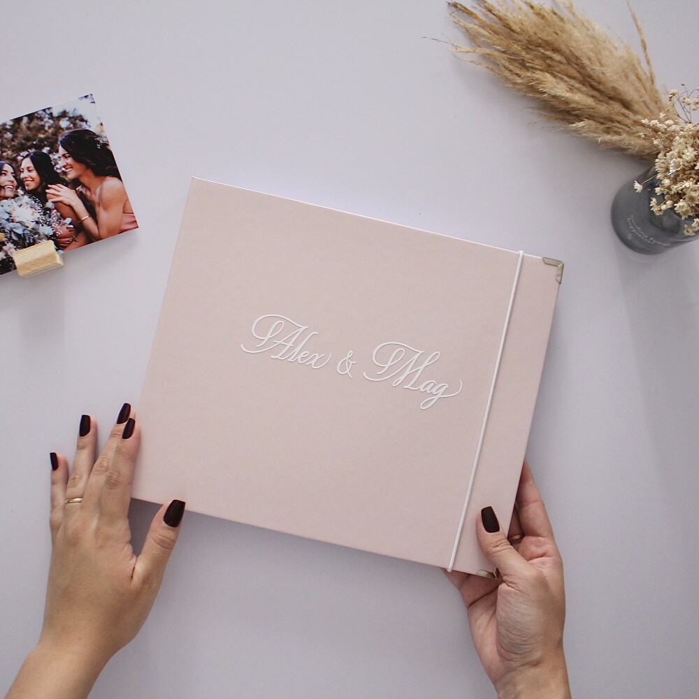 Guestbook Quadrado Personalizado Para Casamento Álbum De Memóri