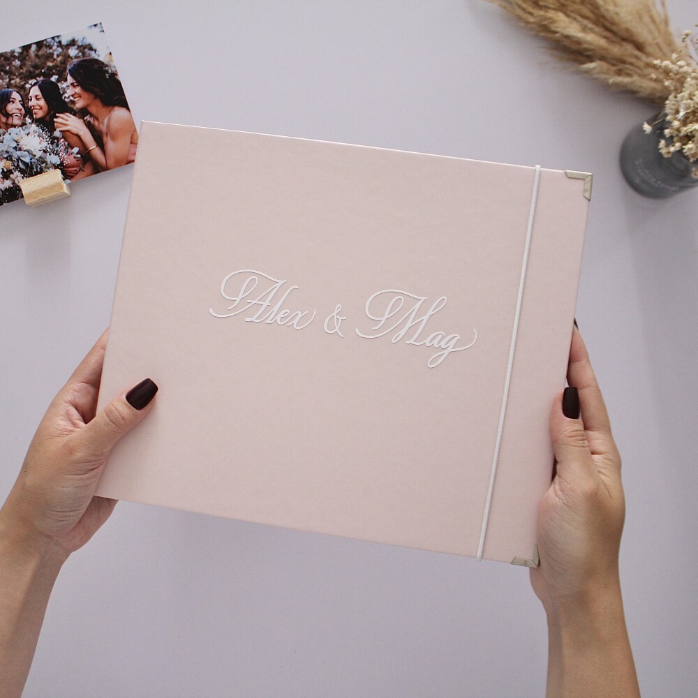 Guestbook Quadrado Personalizado Para Casamento Álbum De Memóri