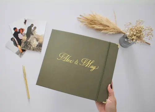Guestbook Personalizado Casamento Verde Oliva