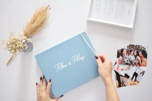 Livro de Assinaturas Casamento Azul Ardósia