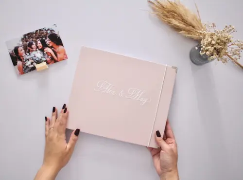 Guestbook Quadrado Personalizado Para Casamento Álbum De Memóri