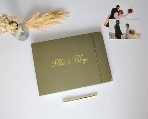 Guestbook Casamento Quadrado Livro De Assinaturas Álbum Polaroid