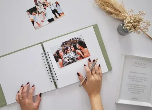Livro de Assinaturas Casamento Verde Pistache