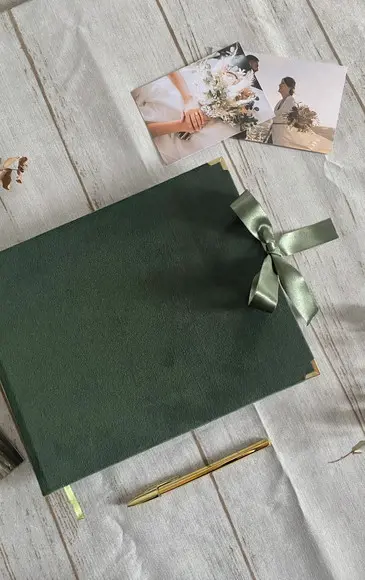 Guestbook Veludo Casamento Livro De Assinaturas Personalizado