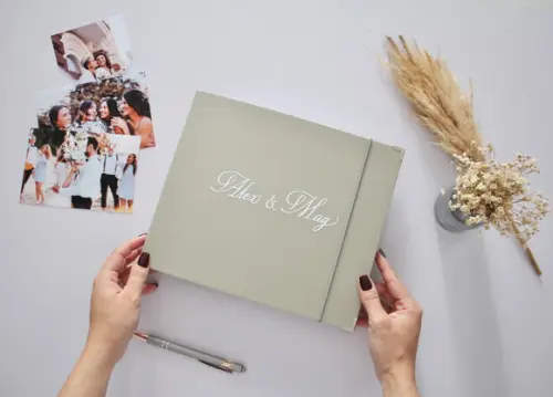 Guestbook Quadrado Personalizado Para Casamento Álbum De Memóri