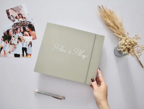 Guestbook Quadrado Personalizado Para Casamento Álbum De Memóri