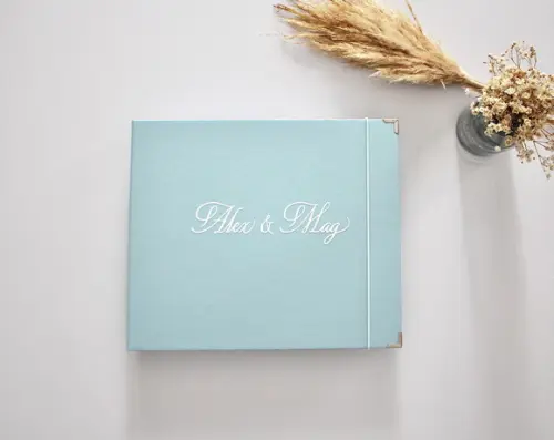Álbum Guestbook Quadrado Casamento Livro De Mensagens Foto