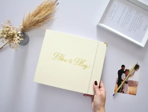 Guestbook Quadrado Personalizado Para Casamento Álbum De Memóri