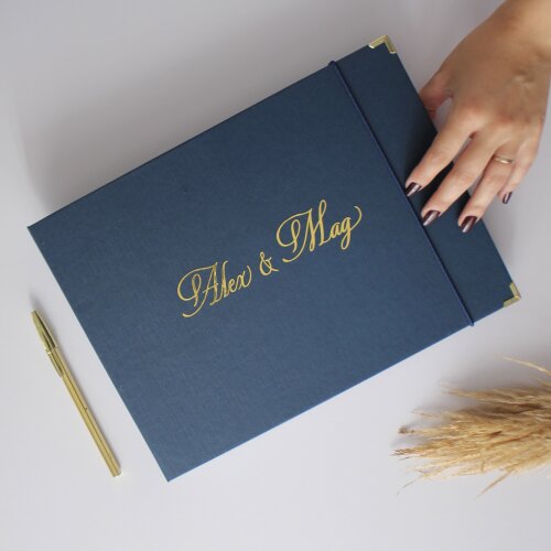Guestbook Casamento Álbum Quadrado Livro De Recados e Assinatura