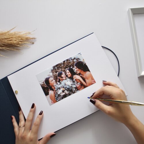 Guestbook Casamento Álbum Quadrado Livro De Recados e Assinatura