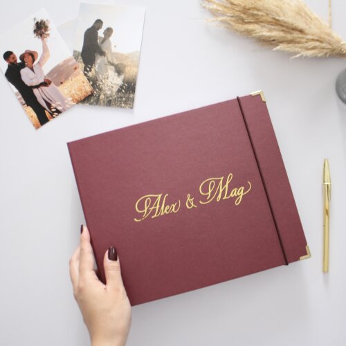 Álbum Guestbook Quadrado Casamento Livro De Mensagens Fotos