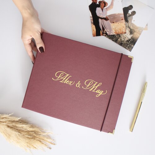 Guestbook Livro de Assinaturas Casamento Marsala