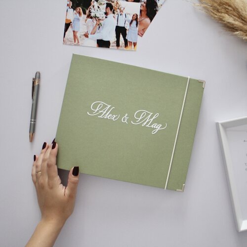 Livro de Assinaturas Casamento Verde Pistache