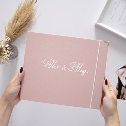 Livro de Assinaturas Casamento Rosa Antigo