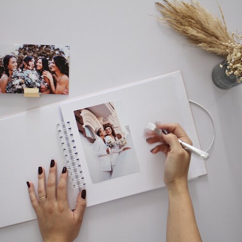 Guestbook Quadrado Personalizado Para Casamento Álbum De Memóri