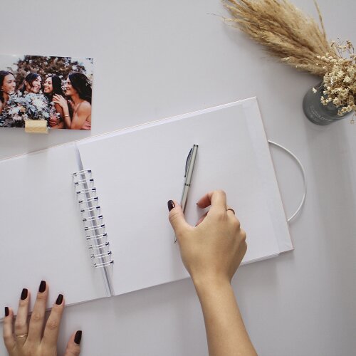 Guestbook Quadrado Personalizado Para Casamento Álbum De Memóri