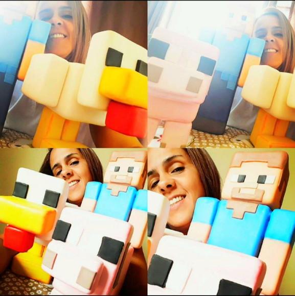 Bonecos Minecraft para Decoração de Festa Infantil