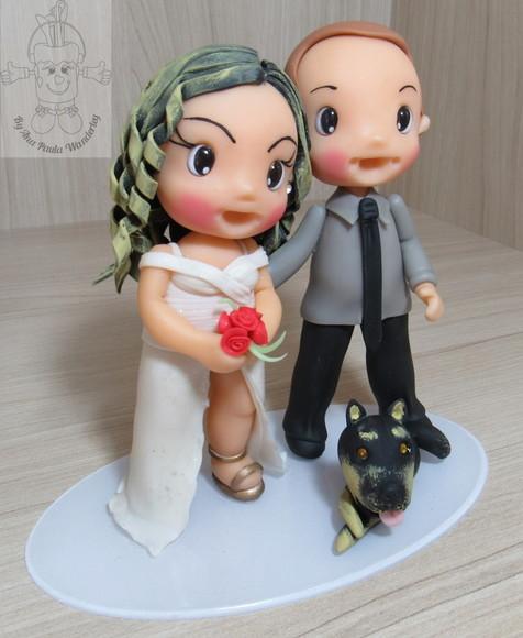 Topo de Bolo Noivinhos Personalizado Casamento e Noivado