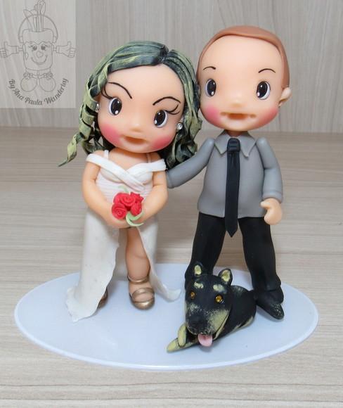 Topo de Bolo Noivinhos Personalizado Casamento e Noivado
