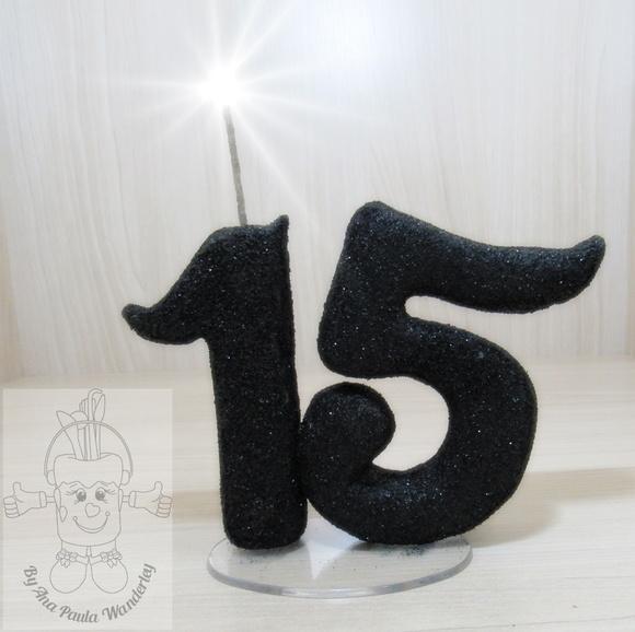 Vela 15 Anos brilho Luxo | Vela de Aniversário Debutante