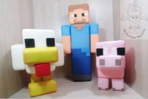 Bonecos Minecraft para Decoração de Festa Infantil