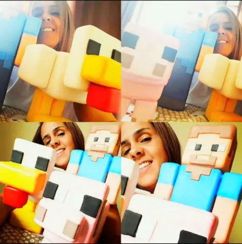 Bonecos Minecraft para Decoração de Festa Infantil