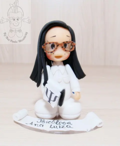 Boneca Profissão Psicóloga Personalizada | Miniatura Psicologia