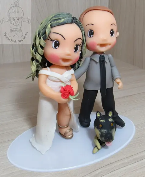Topo de Bolo Noivinhos Personalizado Casamento e Noivado